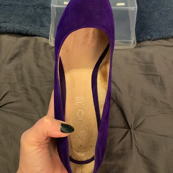 Aldo purple suede platform wedges - Picture 8 of 11